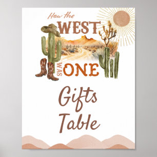Póster Cómo Oeste Era Una Mesa De Regalos De Vaqueros De