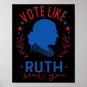 Póster Como Ruth te envió la inspiración del voto feminis