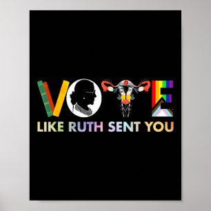 Póster Como Ruth te mandó Shirt Uterus Feminist Lgbt