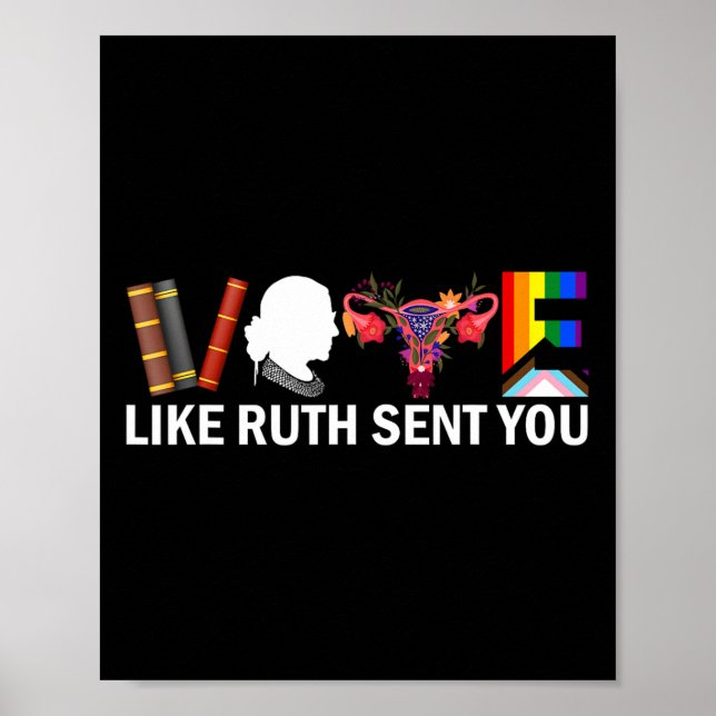 Póster Como Ruth te mandó Shirt Uterus Feminist Lgbt Prid (Frente)