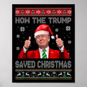 Póster Cómo salvó a los Navidades Trump es gracioso