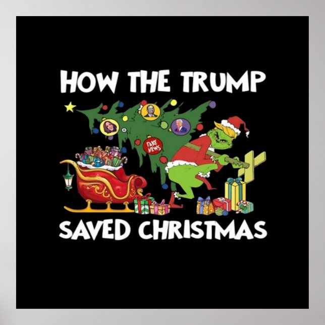 Póster Cómo salvó Trump a los Navidades (Frente)