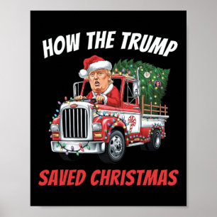 Póster Cómo salvó Trump a los Navidades Divertidos Camise