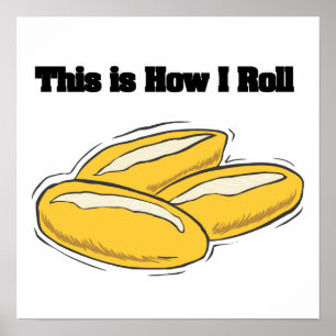 Póster Cómo se rollo (rollo de pan italiano)