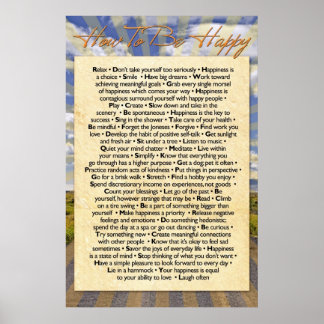 Póster Cómo ser feliz