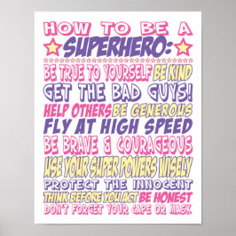 Póster Cómo ser un superhéroe