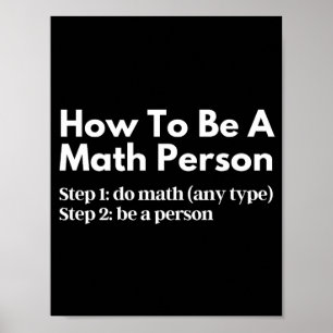 Póster Cómo ser una persona matemática