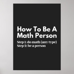 Póster Cómo ser una persona matemática