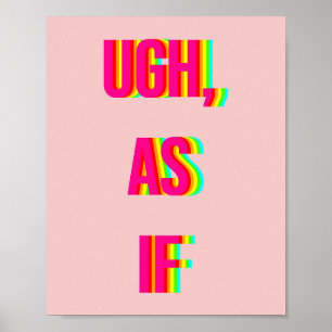 Póster Como si el texto arcoiris fuera de control