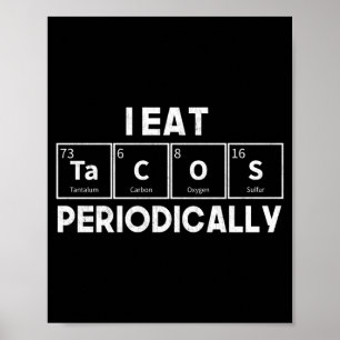 Póster Como tacos periódicamente Química Ciencia Juego de