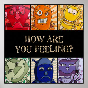 Póster ¿Cómo te sientes? Poster de Robot emocional
