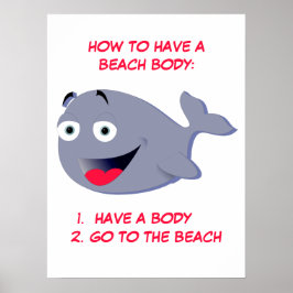 Póster Cómo tener un cuerpo de playa, verano divertido