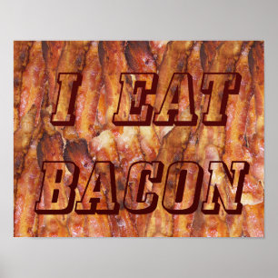 Póster Como texto de tocino con fondo pequeño