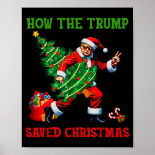 Póster Cómo Trump Salvó La Navidad Divertida Navidad De T