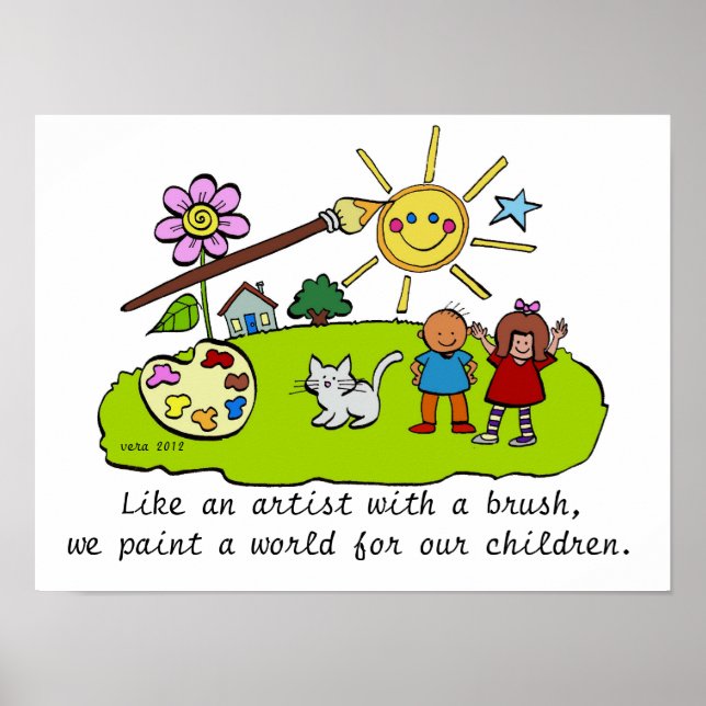 Póster Como un artista con pincel (Frente)