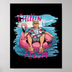 Póster Como Un Divertido Trump Felon Para El Presidente V