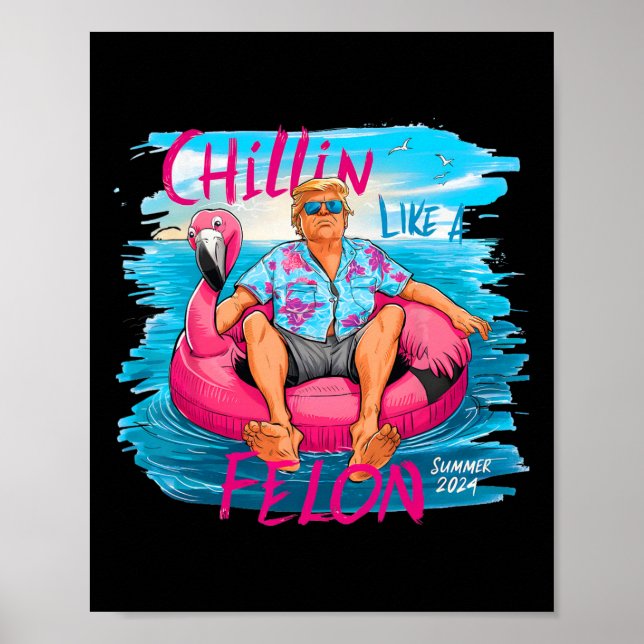 Póster Como Un Felon Trump Para El Presidente 2024 1 (Frente)