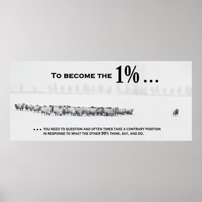 Póster Cómo unirse al club exclusivo 1% (Frente)