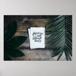 PÓSTER CÓMO VIVIMOS ES LO QUE NOS HACE REALES