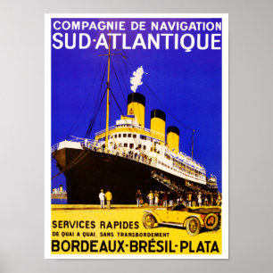 Póster Compagnie De Navigation Sud Atlantique