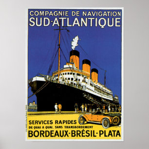 Póster Compagnie de Navigation Sud-Atlantique