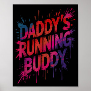 Póster Compañero de carrera divertido papá medio maratón