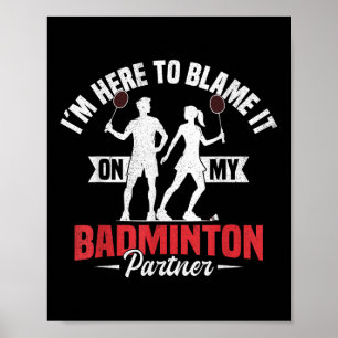 Póster Compañero de juego de equipo de bádminton Lanzader