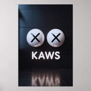 Póster Compañero de Kaws: Esplash de graffiti