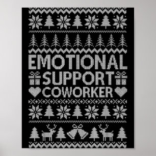 Póster Compañero de oficina divertido apoyo emocional Nav