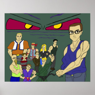 Póster compañeros de clase inspirados en anime