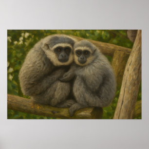Póster Compañeros Gibbon - Retrato Emocional de la Vida S