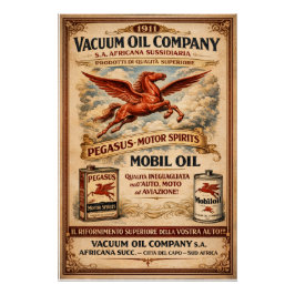 Póster compañía de aceite móvil