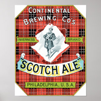Póster Compañía de fabricación continental Scotch Ale
