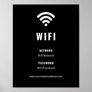 Póster Compañía de Negros Y Blancos WiFi Corporativa