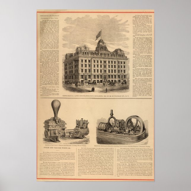 Póster Compañía de seguros de vida continental (Frente)