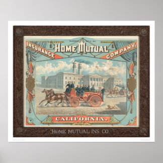 Póster Compañía de Seguros Mutuos del Hogar de California