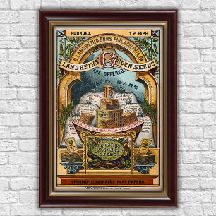 Póster Compañía de semillas de jardín vintage publicidad