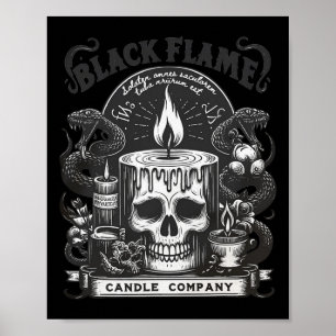 Póster Compañía de Velas de la Flame Negra Candle Hallowe