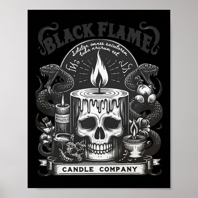 Póster Compañía de Velas de la Flame Negra Candle Hallowe (Frente)