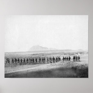Póster Company C, 3rd US Infantry Walking in a Line