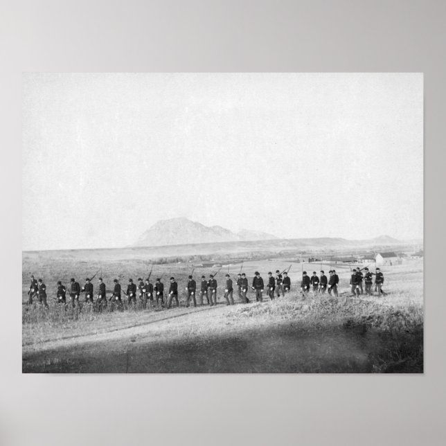 Póster Company C, 3rd US Infantry Walking in a Line (Frente)