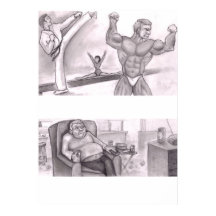 Comparación ilustrada de la aptitud física y la Se