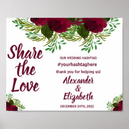 Póster Comparte el signo de amor de RedFlower, Boda de me