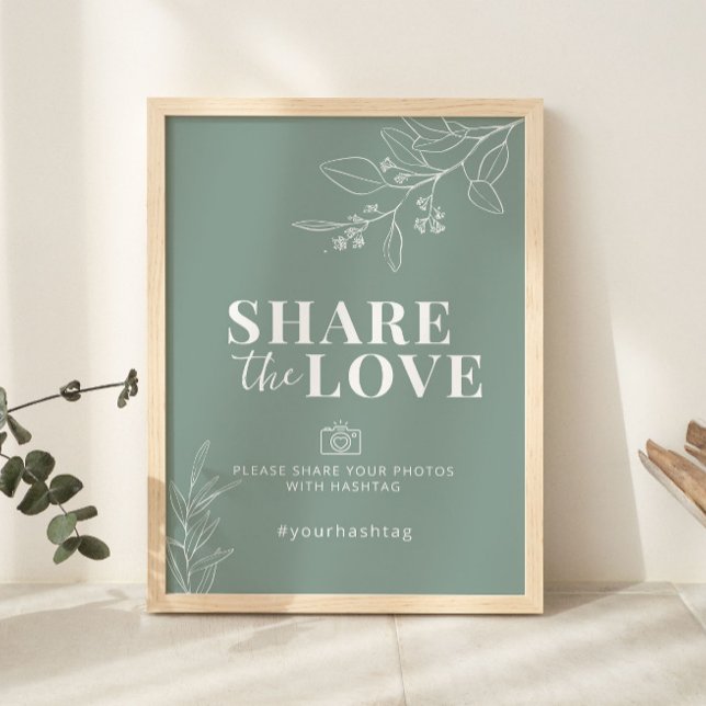 Póster Compartir el Rótulo de Boda Verde Amor (Subido por el creador)