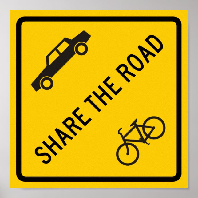 Póster Compartir el Rótulo de la carretera (Frente)