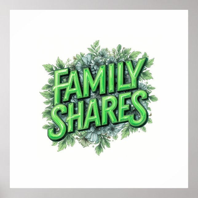 Póster Compartir en familia (Frente)