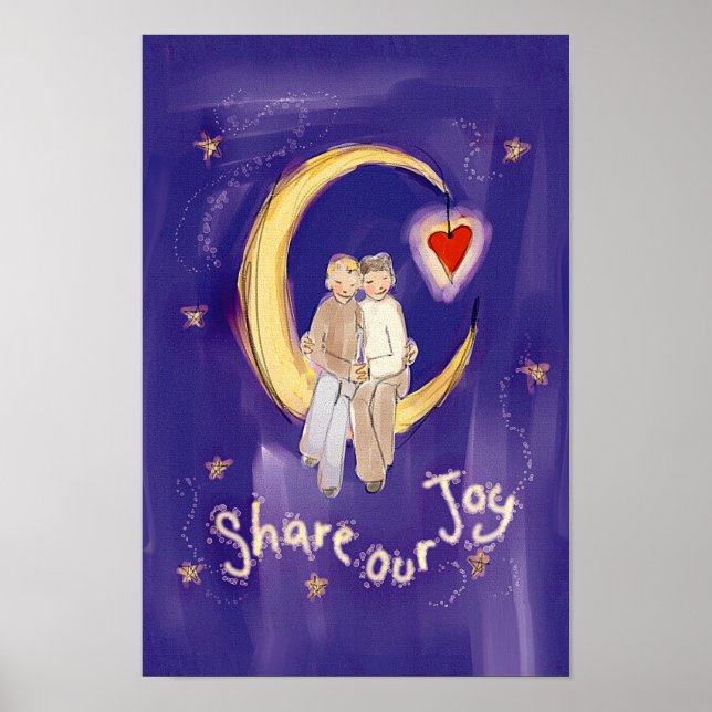 Póster Compartir nuestra alegría crece en la luna (Frente)