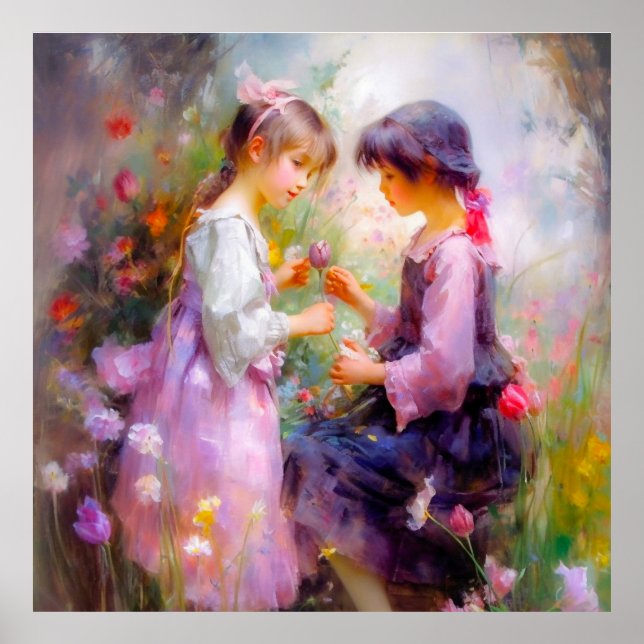 Póster Compartir Rosas y amistad (Frente)