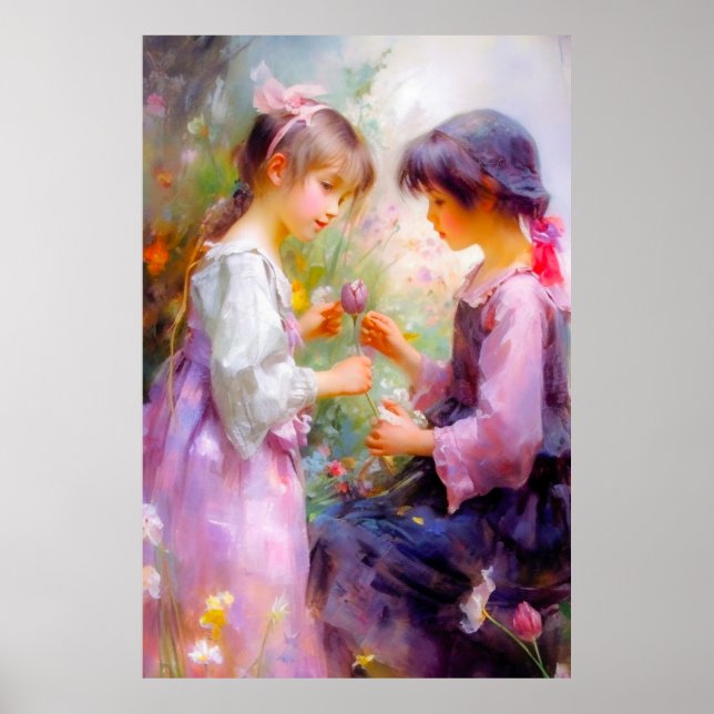 Póster Compartir Rosas y amistad (Frente)