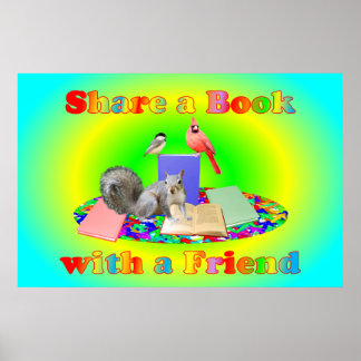 Póster Compartir un Poster de libros